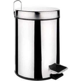 Resim Bej Metal Pedallı Çöp Kovası 3 Lt, Şık ve Kullanışlı Ev ve Ofis Alanları Için 