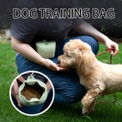 Resim 1 adet Dayanıklı Silikon Asılı Köpek Eğitim Çantası - Taşınabilir Atıştırmalık Torbası, saç tokası ile, Kompakt Pet Atıştırmalık Tutucu, Açık Hava Kullanımı için Kolay Erişim Tasarımı, Köpek için Atıştırmalık Çantası 