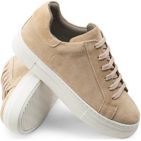 Resim Deery Hakiki Süet Bej Sneaker Kadın Ayakkabı Bej 