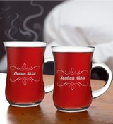 Resim Bk Gift Kişiye Özel İsimli İkili Keyif Kulplu Çay Bardağı Seti-2, Arkadaşa, Sevgiliye Hediye, Ev Hediyesi, Doğum Günü Hediyesi Kobitmeyencom31086 Bk G 