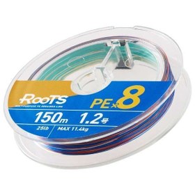 Resim Gosen X8 Roots PE 8 Örgü Spin İp Misina 150mt Multi Color - Standart / 1.5 PE 