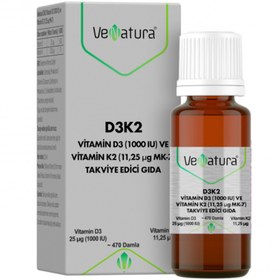 Resim VENATURA D3K2 (11,25 mcg) Takviye Edici Gıda 20 ml 
