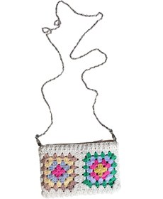 Resim HOBİSRA Motifli Örgü Telefon Çantası 