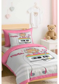 Resim Dijital Baskılı 3d Pamuklu Yenidoğan Bebek Nevresim Takımı Enjoy Music Çok Renkli 