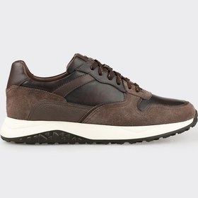 Resim Elle Vizon Deri Erkek Spor Ayakkabı 