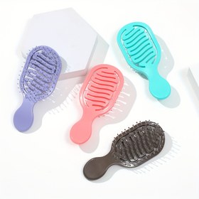 Resim Günlük Seyahat Kullanımı İçin Taşınabilir Cep Boş Saç Tarakı, Islak ve Kuru Çift Kullanımlı Plastik Tarak, 1 Mini Runway Tasarım Tarak 