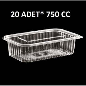 Resim Ebm Temizlik ve Ambalaj Ürünleri Plastik Sızdırmaz Kap 750 Cc Kullan At Kapaklı Kase 25 Adet 