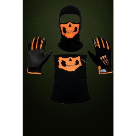 Resim Mustran Motosiklet Eldiveni + Balaklava Maske + Boyunluk 3’lü Set Kışlık Termal Kaymaz Tutucu Unisex 