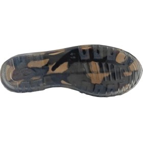 Resim Kamuflaj Desenli Fermuarlı Su Geçirmez Kısa Yağmur ve Bahçe Botu – Yünlü Astar, Kaymaz Taban 