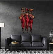 Resim Kızıl Afrika Kraliçeleri Metal Tablo 