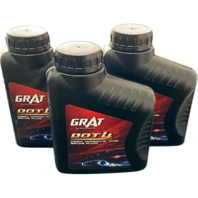 Resim 3'lü Grat Fren Hidrolik Yağı Dot 4 500MLGRT-600004 