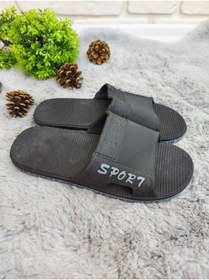 Resim Gezer - Kaymaz Taban, Banyo, Balkon, Havuz, Deniz, Plaj Için Siyah - Gri Terlik 