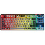 Resim Rampage Yoru TKL Q RGB Outemu Red Switch Type-C Mekanik Gaming Klavye Gri Siyah 