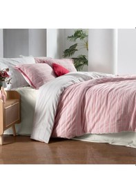 Resim Sarev Trina Pembe Tek Kişilik %100 Pamuk Mood Comfort Nevresim Takımı 