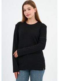 Resim Alexander Gardi Kol Detaylı Bisiklet Yaka Basic Sweatshirt Wk25425 Siyah 