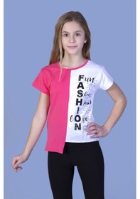Resim Toontoy Kids Toontoy Kız Çocuk Fasihon Garni Tişört Fuşya 