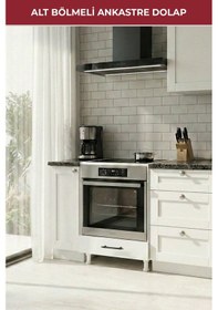 Resim Pikas Amber Dolaplı Ankastre, Fırın Dolabı Beyaz Beyaz 
