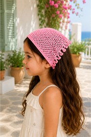 Resim vanillasoft Vanilla El Örgüsü Kız Çoçuk Yazlık bambu iplik Bandana 