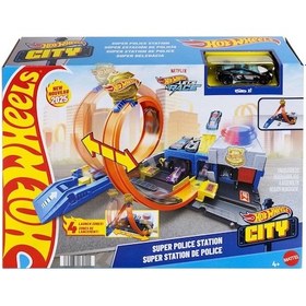 Resim Jbm71 Hot Wheels Polis İstasyonu Oyun Seti Çok Renkli 