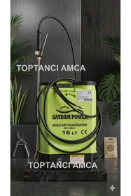 Resim Toptancı Amca 16 Litre Akülü Basınçlı İlaçlama Pompası Sırt Tipi Şarjlı Pülverizatör 10 Metre Atış 