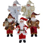 Resim 30Cm Boyunda Ayaktaki Noel Baba Noel Süsleri Noel Sahne Dekorasyon Süsleri 