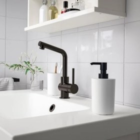 Resim IKEA Banyo Sabunluk Seti Beyaz Sıvı Sabunluk Takımı 