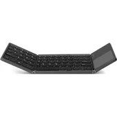 Resim Coverzone Bluetooth Klavye 3 Katmanlı Katlanabilir Portatif Taşınabilir Şık ve Kullanışlı Dokunmatik Yüzeye Sahip Klavye Windows//ıos/smart Tv B033 