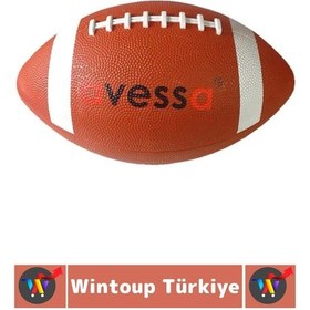Resim Top Profesyonel Genç Yetişkin Maç Antreman Rugby Suya Dayanıklı Kauçuk Amerikan Futbol Topu 9 No Çok Renkli 