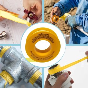 Resim Keneth 5 Adet 10 Metre Doğalgaz Teflon Bant (Güvenliğiniz Için Yüksek Kalite Ptfe) 