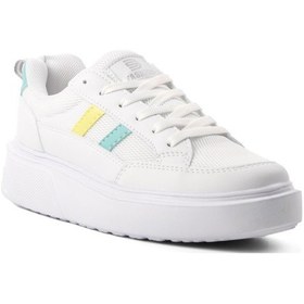 Resim Walkway Deren-g Beyaz-sarı-yeşil Kadın Sneaker 001 