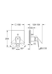 Resim Grohe Eurocube Ankastre Banyo Duş Bataryası - 24062000 
