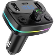 Resim Ensiga Bluetooth Araç Rgb Müzik Çalar Fm Transmitter Mp3 Oto Çakmaklık Şarj Müzik Kiti Hafıza Kart Girişli 