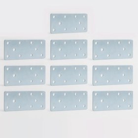 Resim Mobilya Dolap Duvar Sabitleme 10 ADET Metal Köşebent Düz Gönye 40x100 mm Bağlantı Aparatı 