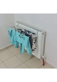 Resim Yakut Serisi -kalorifer Petek Üstü Çamaşır Kurutma Askısı - Pratik Çamaşır Teli - Kompakt Kurutmalık Antrasit 