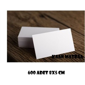 Resim Genel Markalar 600 Adet 300 gr Selefonsuz 8x5 Cm Boş Baskısız Kartvizit 