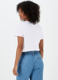 Resim 2471 Baskılı Beyaz Kadın T-shirt -90 Beyaz 