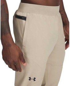 Resim Under Armour Erkek Spor Unstoppable Tapered Eşofman Altı, Slim Fit, Bej, S Beden 