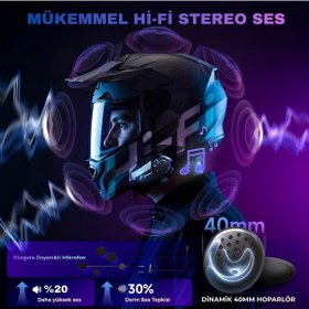 Resim Moman H2s Motosiklet Bluetooth İnterkom Seti 
