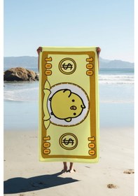 Resim Dijital Baskı Plaj Deniz Havlusu Civciv Figürlü Dolar Peştamal Hvl0107 Renkli 