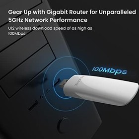 Resim TENDA U12 1200mbps Dual Band USB 3.0 Kablosuz Adaptör 