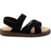 Resim Siyah Leather Erkek Sandalet E05801030602 Siyah 