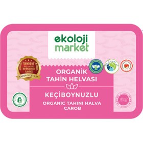 Resim EKOLOJİ MARKET Organik Tahin Helvası Keçiboynuzlu 200g 