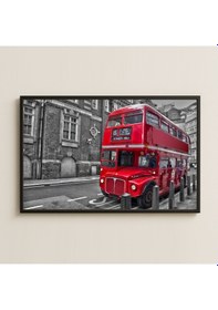 Resim Londra Kırmızı Otobüs Temalı Pleksi Tablo 