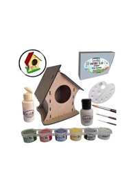Resim Kuş Evi Ahşap Boyama Seti 1 Paket Arlantis Kendin Yap Kuş Evi Bah 