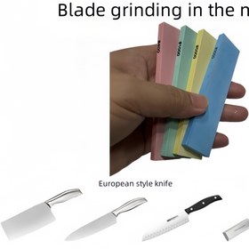 Resim Taşınabilir 3 Aşamalı Bıçak Bileme Aleti - Tek Taraflı Taşlama ve Parlatma, Japon, Avrupa ve Açık Hava Bıçakları için Ergonomik Tasarım - Dayanıklı Mutfak Bileme Aracı, Bıçak Bileme, Modern Mutfak Eşyaları, Yüksek Kaliteli Aşındırıcılar 