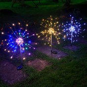 Resim 2 Adet Güneş Enerjili Bahçe Havai Fişi Işıkları - 90 LED Akıllı Sensörlü Otomatik Parlaklık, Teras, Bahçe ve Yolda Dekorasyon İçin Mükemmel 