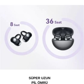 Resim Huawei Freeclip Mor ve Kablosuz Mor Şarj Kutusu + Phılıps Epilasyon Hediye 