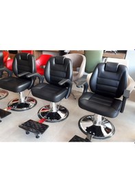 Resim Hidrolik Çizgi Desen Berber Koltuğu 