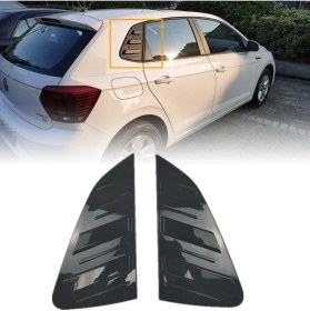 Resim Carmind Volkswagen Polo Kelebek Cam Vizörü Piano Black 2019-2023 