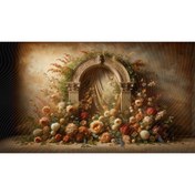 Resim Venspor Vintage Çiçekli Arka Plan Temalı Arkaplan 200x150cm Fon Duvar Örtüsü 